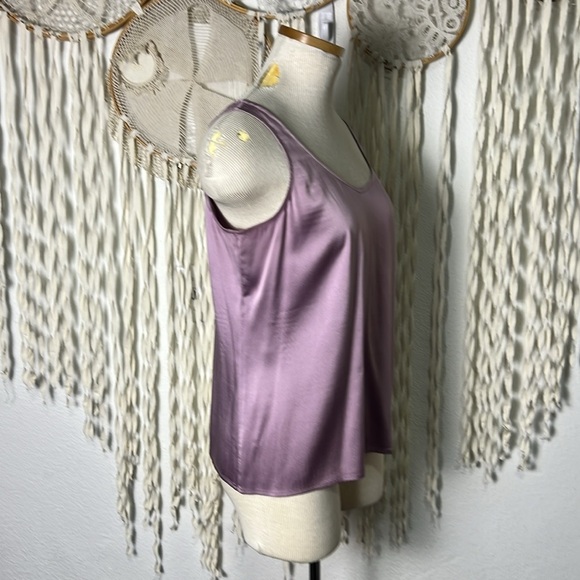 Eileen Fisher Petites Mauve Silk Spandex Tank Size P/M - Picture 2 of 7